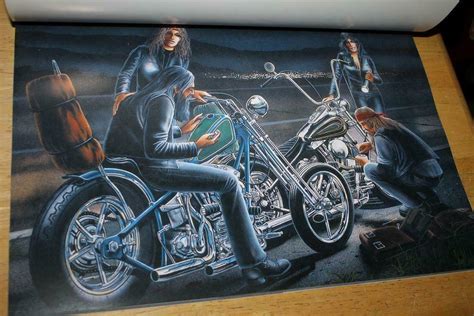 David Mann's Motorcycle Masterpieces ~ 54 Art Prints ~ Easy Rider ...