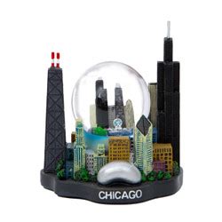 Chicago Snow Globe with Snow