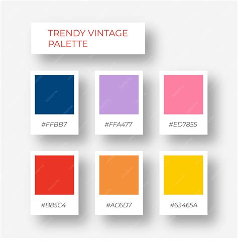 Premium Vector | Vintage color tone collection modern color palette ...