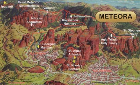 Meteora Greece Map