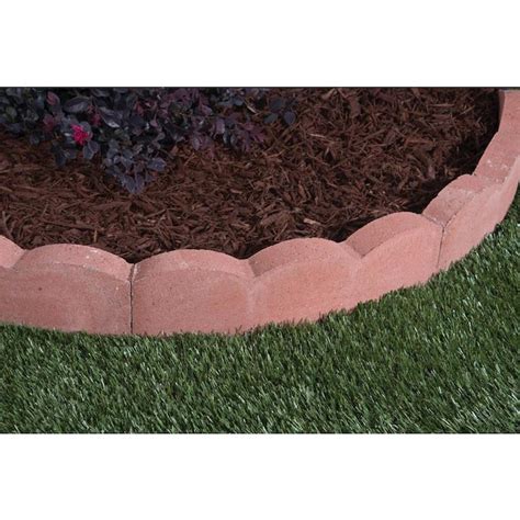 Scalloped Red Curved Edging Stone (Common: 16-in x 2-in; Actual: 16-in x 2-in) in the Edging ...