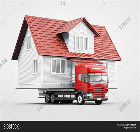 Moving House On Truck Image & Photo (Free Trial) | Bigstock