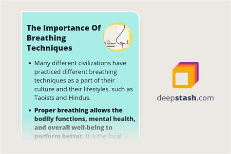 The Importance Of Breathing Techniques - Deepstash