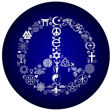 Coexist Peace Symbol Interfaith Color Bumper Sticker