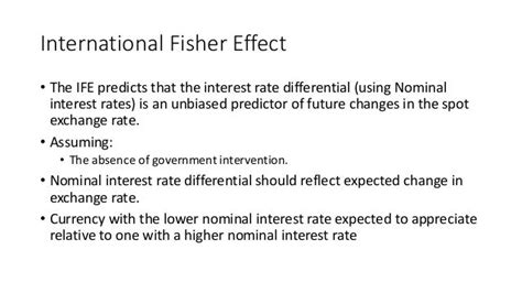 Fisher effect Simple Example