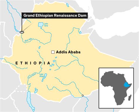 Grand Ethiopian Renaissance Dam Map