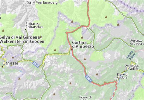 MICHELIN Cortina d'Ampezzo map - ViaMichelin