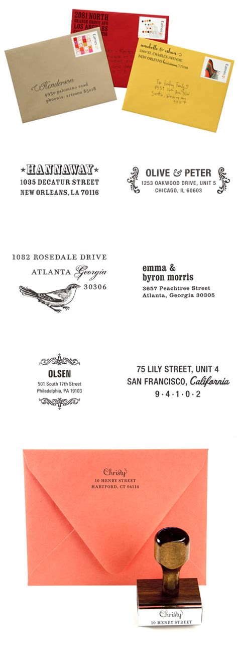 Custom Address Stamps from Paperwink | Junebug Weddings