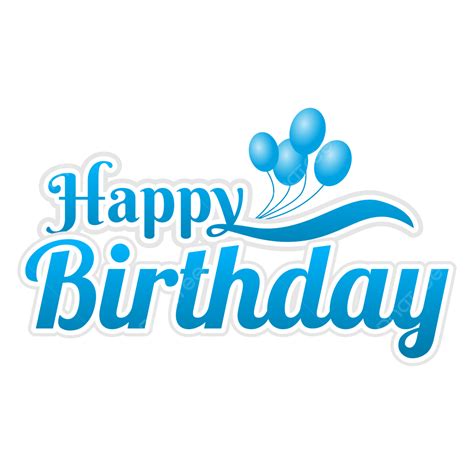 Happy Birthday Balloons Clipart Vector Happy Birthday Luxury Blue ...