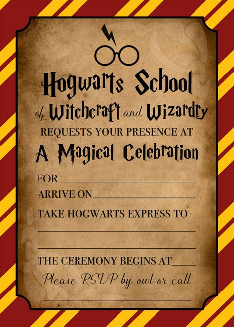 Diy harry potter invitations you can print from home – Artofit