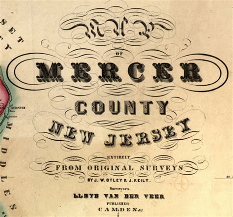 MercerCo NJ Wall Map