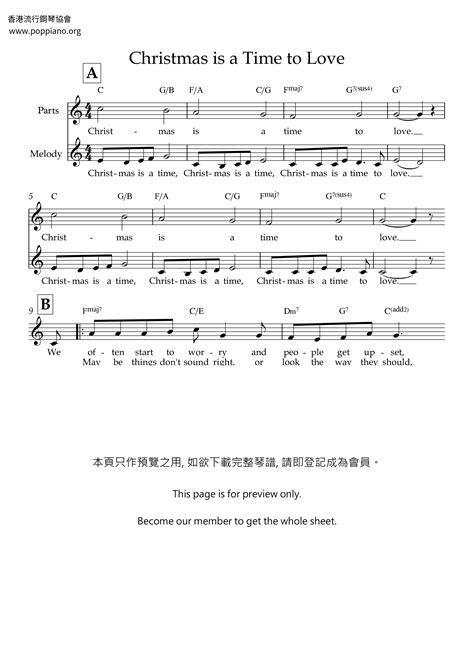 Christmas-Christmas Is A Time To Love Sheet Music pdf, - Free Score ...