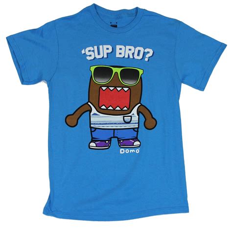 Domo Kun - Domo Mens T-Shirt - 'Sup Bro SuperCool Domo In Glasses Image ...