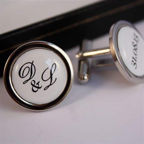 personalised wedding cufflinks by lily and louie | notonthehighstreet.com