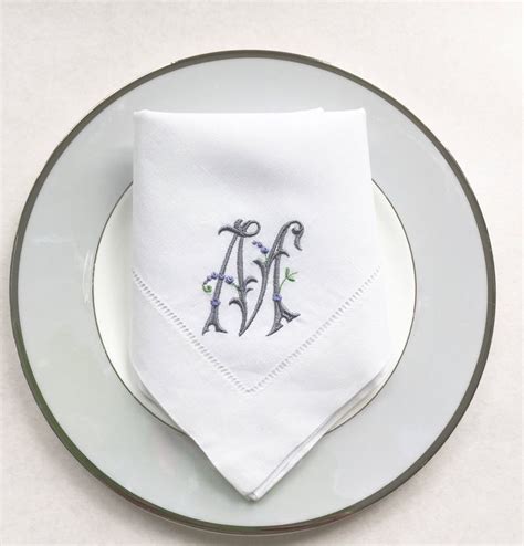 Monogrammed Napkins / Cloth Napkins / Dinner Napkins / Linen | Etsy | Monogrammed napkins ...