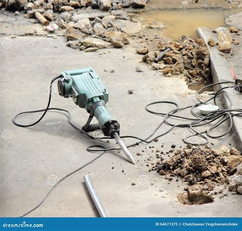 Drill and Core Concrete Floor Stock Image - Image of mechanic, cement ...