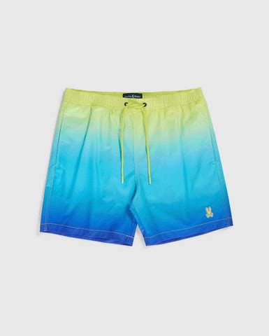 MENS LIME MALTA OMBRE HYDROCHROMIC SWIM TRUNK | PSYCHO BUNNY