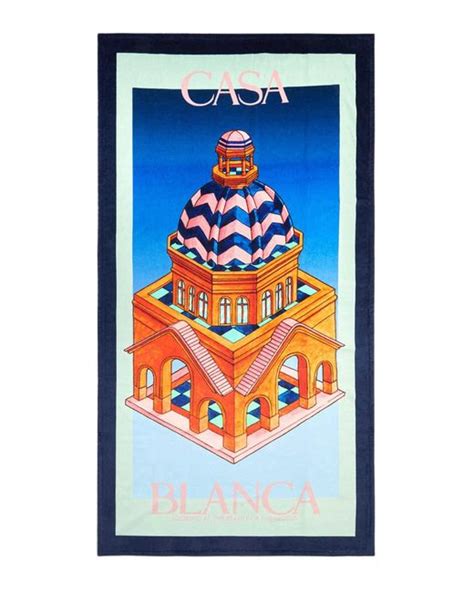 CASABLANCA 'the Beauty Of The World' Beach Towel in Blue for Men | Lyst