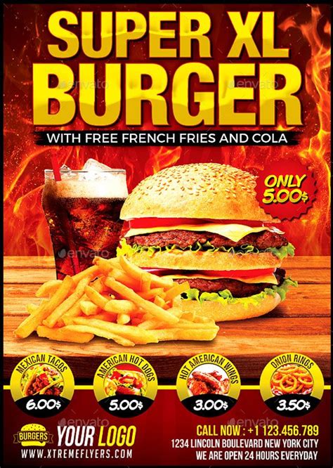 100+ Free & Premium Burger Flyers - PSD, Vector EPS, JPG Download | burger menu bi-fold | Flyer ...