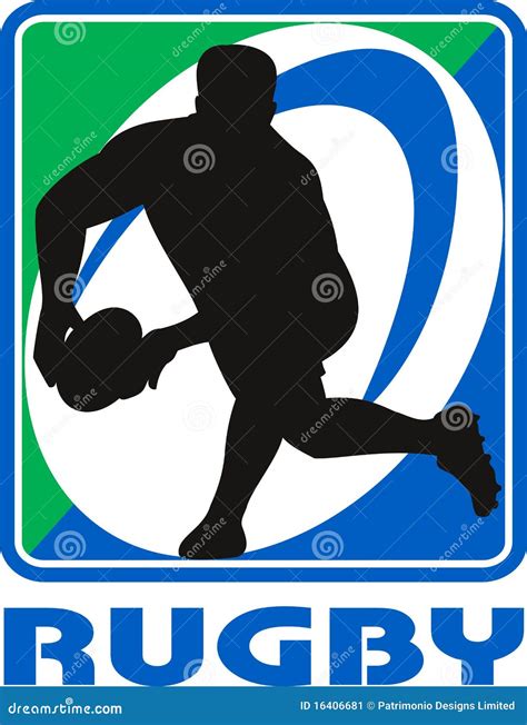 Rugby player passing ball stock illustration. Illustration of ball ...