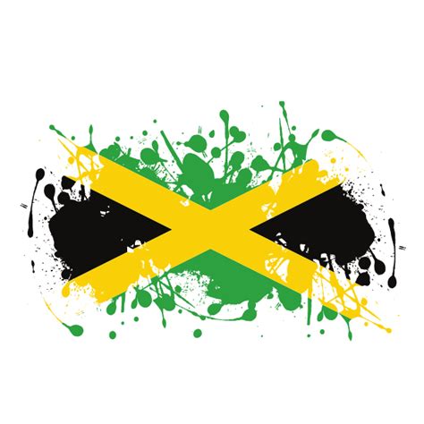 Jamaican flag ink splatter | Free SVG