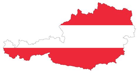 Austria Map Flag With Stroke Clip Art Image - ClipSafari