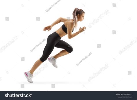 Full Length Profile Shot Athletic Female Stock Photo 2065825271 ...