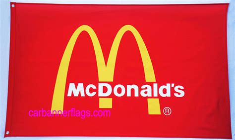 McDonald's Flag-3x5FT Banner-2 Metal Grommets-Red - flagsshop