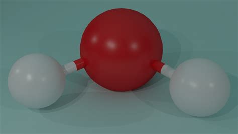 3d model water molecule