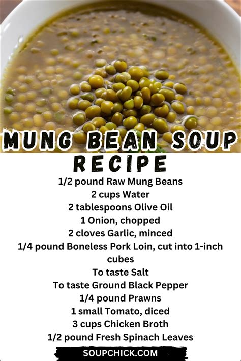 Mung Bean Soup Recipe With Fine Ingredients For Your Wellness Journey ...