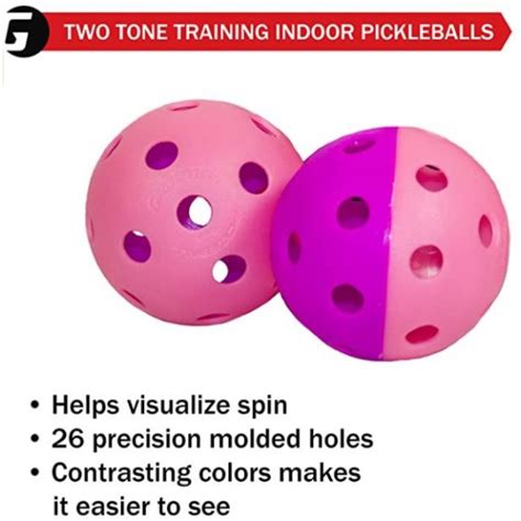 Gamma Two Tone Indoor Pickleball Training Balls (6-Pack)