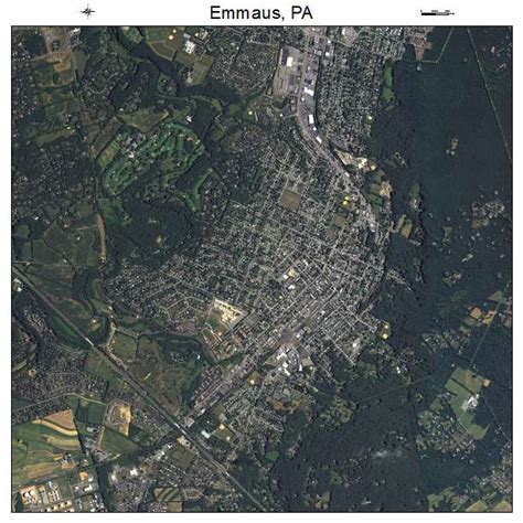 Aerial Photography Map of Emmaus, PA Pennsylvania