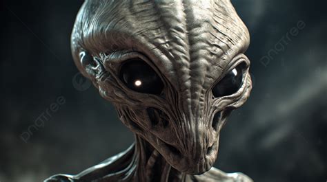 3d Alien Alien Head On Dark Background, Pictures Of Scary Aliens, Alien, Scary Background Image ...