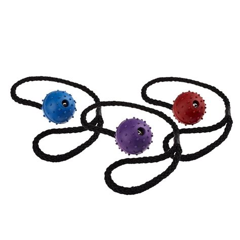 Classic Pet Products Rubber Pimple Ball on a Rope Dog Toy 50mm at PetShop2Go.co.uk