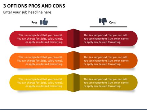 Powerpoint Pros Cons Template For Options