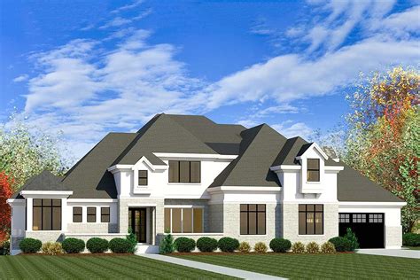 Stately 4-Bedroom European House Plan with 3-Car Garage - 290093IY ...