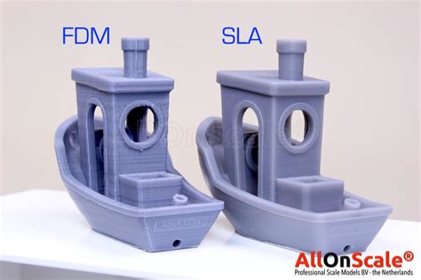 FDM vs SLA explained | Professional Scale Models BV