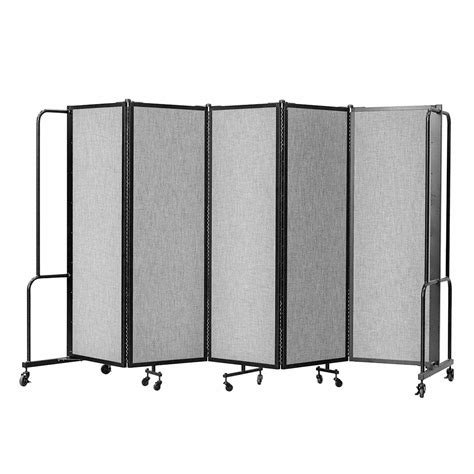 NPS® Portable Room Divider, 10' Wide Grey RDB6-5PT02 | StageDrop