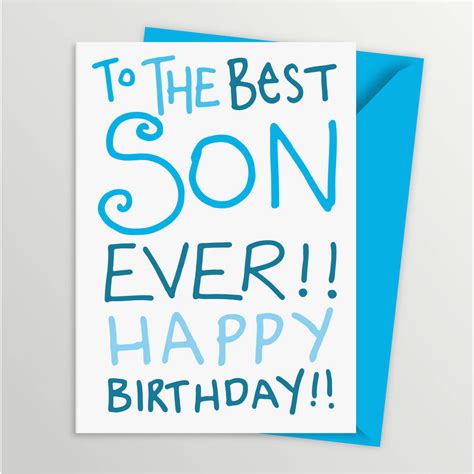 Free Printable Son Birthday Cards