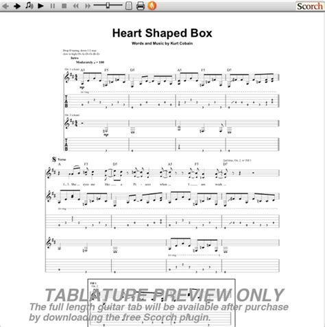 Nirvana Heart Shaped Box Guitar Tab | GuitarInternational.com