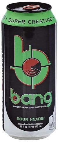 Bang Sour Heads Energy Drink - 16 oz, Nutrition Information | Innit