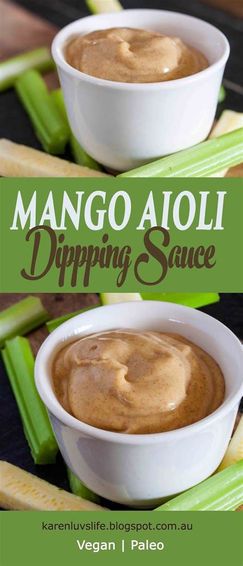 Mango Aioli Dipping Sauce - Dairy free, Vegan