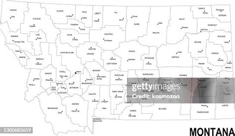 Outline Map Of Montana High-Res Vector Graphic - Getty Images