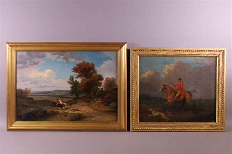 2 FOX HUNT SCENE PAINTINGS - Redlands Antique Auction