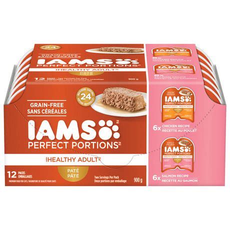 Iams Perfect Portions Healthy Adult Chicken & Salmon Pâté Wet Cat Food | Walmart Canada