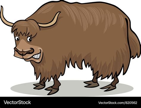 Cartoon yak Royalty Free Vector Image - VectorStock