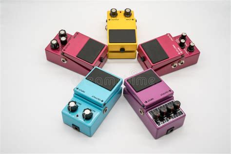 Group of Vintage Guitar Pedals Stock Image - Image of electronic, overdrive: 95319453