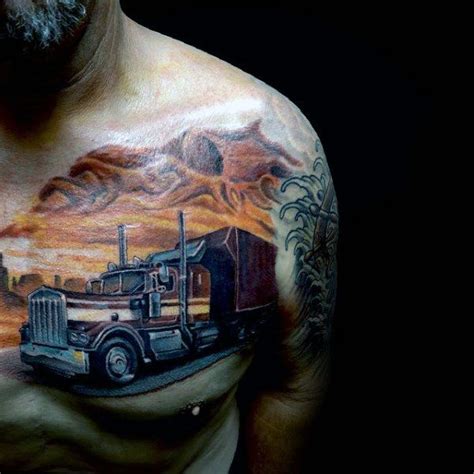 60 Truck Tattoos for Men - Vintage and Big