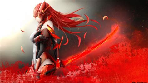 X Red Hair Anime Girl Hd Laptop Wallpaper Hd Anime K | The Best Porn ...