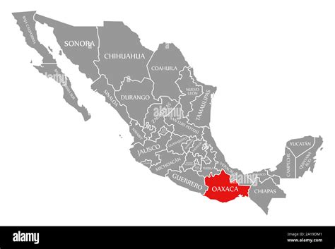 Map mexico oaxaca Cut Out Stock Images & Pictures - Alamy